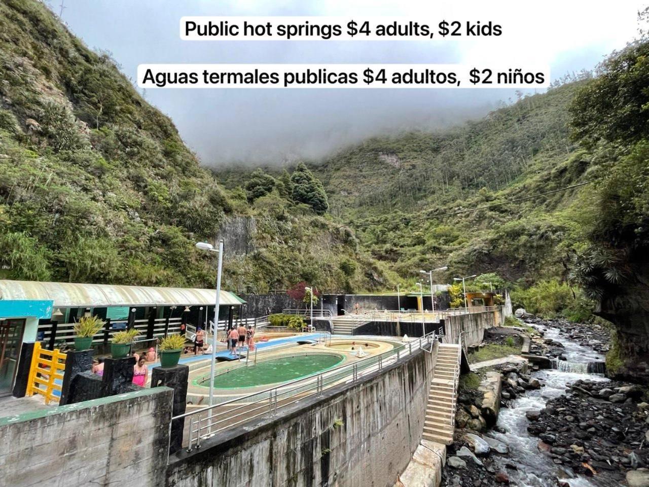 Mountain Chalet - Tungurahua Hot Springs/Aguas Termales Baños Esterno foto